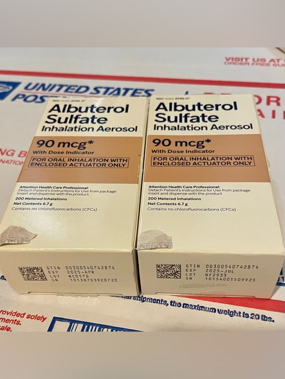 2x 200 metered unused inhaler - Picture 2 of 2